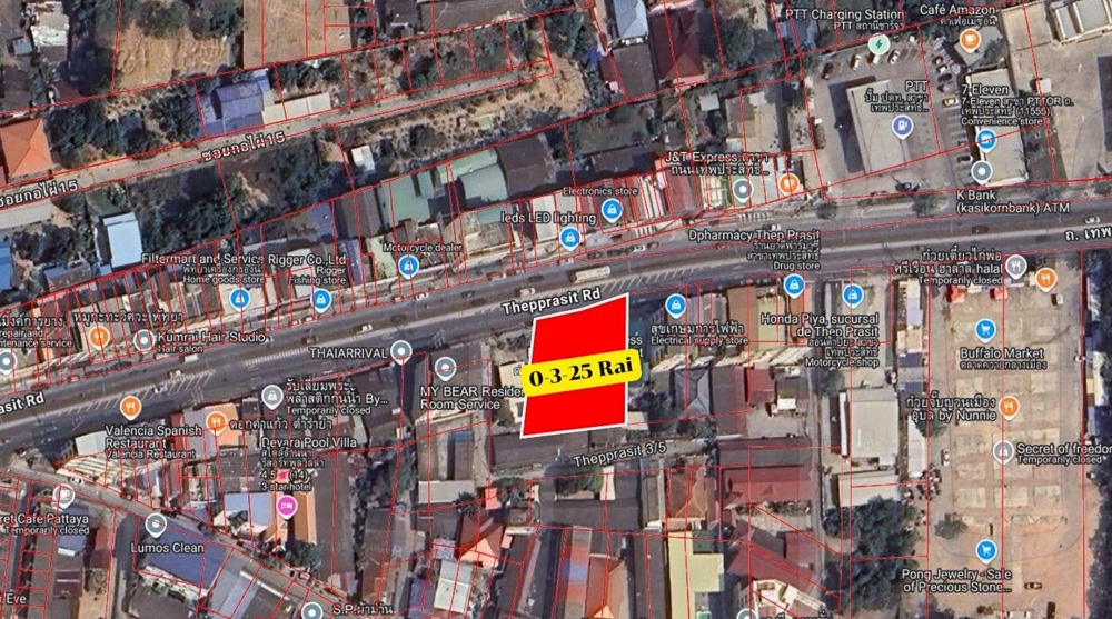 Commercial Red Zone Land for Sale on Thepprasit-1