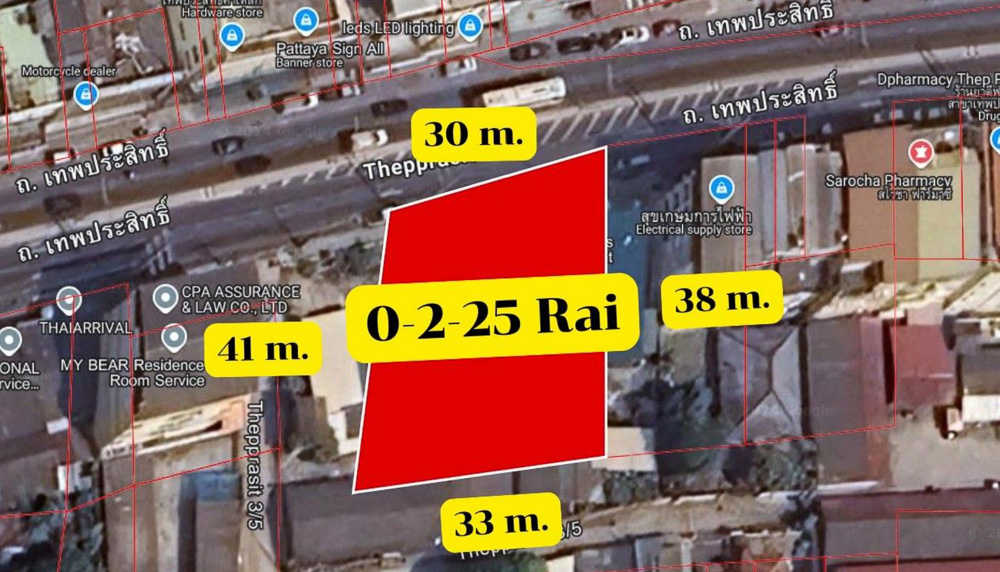 Commercial Red Zone Land for Sale on Thepprasit-2